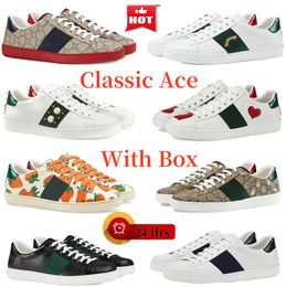 2024 Ace Sneakers designer womens mens Shoes Bee Low Casual Shoe Sports Trainers Snake Tiger Embroidered White Green Stripes jogging Woman wonderful zapato