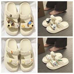 Big eyed sandal super soft Women's Summer New Style eva Thick bottom anti slip home furnishings Odourless feet outdoor indoor Two pronged slip on shoes EUR 35-40