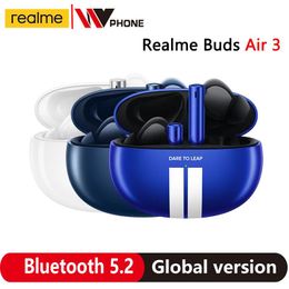 Earphones Realme buds air 3 Bluetooth 5.2 long battery life Earphone 42dB Active Noice Cancelling Headphone IPX5 Water Resistant Headset
