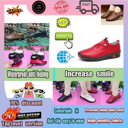 women's shoes Designer Casual Platform Elderly shoes for women man True soft leather Cow tendon soft base Comfortable flat Comfortable not tiring to the feet