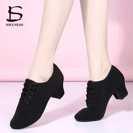 Women Dance Shoes Jazz Latin Ballroom Salsa Dancing Shoe High Heels Ladies Practise Training Modern Sneakers Female 240116