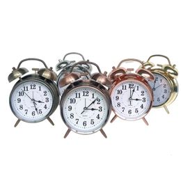 Retro Gold Mechanical Alarm Clock Vintage Manual Wind Up Clock Metal Snooze Table Clock Home Decoration 240116