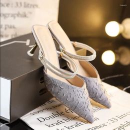 Slippers Shoes For Women 2024 Fashion Modern Women's Summer Breathable Simple Princess Pointed Toe Solid Diamond Ladies