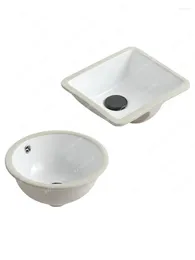 Bathroom Sink Faucets Balcony Small Size Drop-in Ultra Narrow Rectangular Wash Basin Single Ceramic Embedded Round
