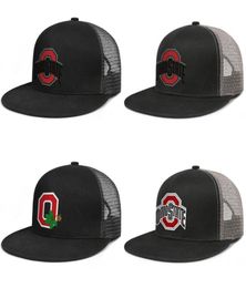 Ohio State Buckeyes mens and womens grid baseball cap cool design your own Hip Hopflat brimhats primary team logo Sport 388 footba6667505