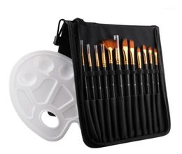 Gift Sets Wooded Hold Nylon Painting Brushes Set For Artist Oil Acrylic Drawing Water Colour Paint Brush Art Supplies13037791