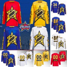 34 Maglia da hockey All-star Auston Matthews 2024 Mathew Barzal Igor Shesterkin Bedard Jack Hughes Connor Mcdavid Alex Debrincat Frank Vatrano