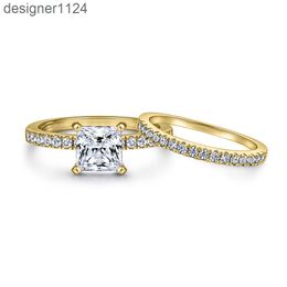 Custom Gold Ring Sets 10K 14K 18K Gold Jewellery Non Fading Promise Wedding Rings for Women