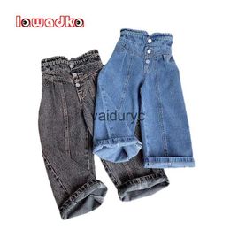 Jeans Lawadka Spring Autumn Kids Girls Jeans Fashion Children Girls Pants Denim Trousers High Waist Jean High Quality Age for 3-12Year H240508