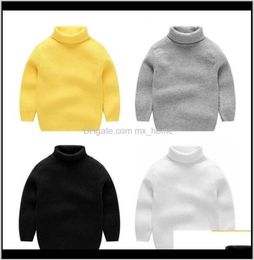 Sweaters Clothing Baby Maternity Drop Delivery 2021 Boysgirls Boys Tops Knitwear Warm Pullover Turtleneck Kids Sweater Baby Girl W6708995