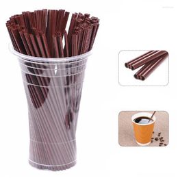 Drinking Straws 100Pcs/ Pack 17 CM Length Coffee Straw Plastic & Stirring Tea Milk Tool Supplies Holiday Party Accessories High Quality