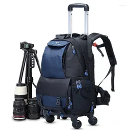 Suitcases Shoulder Travel Bag Pography Backpack Professional Camera Trolley Suitcase On Wheels Men Cabin Rolling Luggage