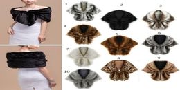 2019 New Bridal Wraps Colourful Faux Fur Shawl Women Winter Wrap For Girl Prom Cocktail Party Cheap In Stock Size 145303285013