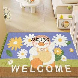 Carpets Duck Welcome Sand Scraping Dust Door Entrance Doormat Hallway Bath Non-slip Rug Dust Removal Carpet Wire Loop Footpad Doormatvaiduryd