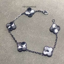 Van Jewelrys Van Clover Bracelet Van Four Leaf Clover Bracelet Designer Clef Cleef Bracelets Van Clover Bracelet Black Silver Bracelet designer for women Top VGold F