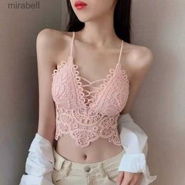 Women's Blouses Shirts Women's Bra Tube Tops Fashion Hollow Out Top Sexy Lace Bra Girl Outer Tank Up Women's Underwear Female Crop Top Sexy Lingerie YQ240117