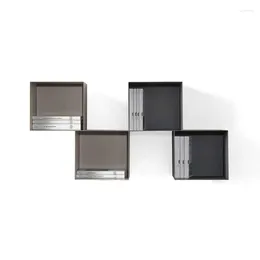 Decorative Plates Modern Simple TV Wall Shelf DIY Combination Bookshelf Hanging On The