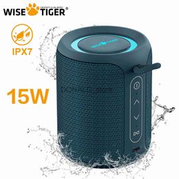 Portable Speakers WISETIGER P1S Mini Portable Bluetooth Speaker IPX7 Waterproof Sound Box Bass Boost TWS Dual Pairing BT5.3 15W Wireless Speakers J240117