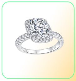 2 Carat Moissanite Engagement Ring Sterling Silver Synthetic Diamond Wedding Jewelry7502451