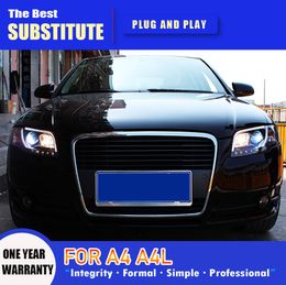 Car Styling Headlights for Audi A4 B7 2005-2008 Front Lamps Upgrade Dynamic Turn Signal Headlamp Assembly