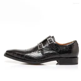 Dress Shoes Hubu Custom Make Men Formal Handmade Crocodile Leather Genuine Sole