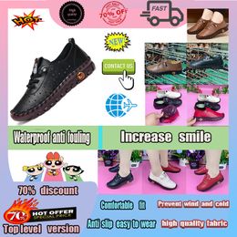 Designer Casual Platform mother's shoes for women man True soft leather single shoes Cow tendon soft base Comfortable flat sole super soft not tiring the feet