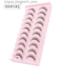 False Eyelashes MEISHENJIE 3/7/10 pairs of 3D mink eyelashes natural long Wispy fluffy artificial roll makeup tool expandable and reusable false C lios Q240425