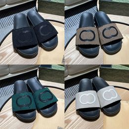 Slide Sandals Couple Designer Shoes Woman Men Womens Open Toe Summer Slippers Slip-on Platform Beach Mules Luxury Fashion Letters Rubber Sole Large 35-45