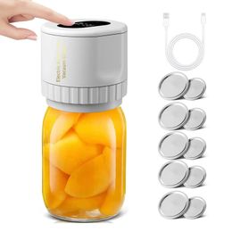 Electric Mason Jar Vacuum Sealer Cordless Kit for WideMouth and RegularMouth Jars Food Storage 240116