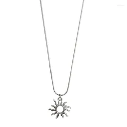 Pendant Necklaces Leathers Rope Sun Star Choker Necklace For Women Elegant Jewellery