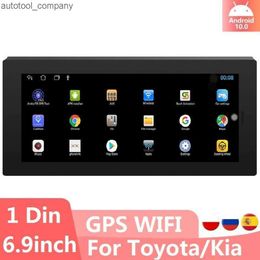 New SingleDin Andoid Car Radio 1din GPS Autoradio Multimedia Video Player 6.9 inch Touch Screen Navigation Wifi 1Din Stereo Receiver