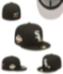 2023 Men039s Fashion Hip Hop Classic Black Colour Flat Peak Full Size Closed Caps Baseball Sports All Team Fitted Hats In Size 75762356