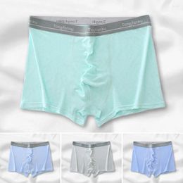 Underpants Men Panties Soft Mesh Sweat-Absorption Male Briefs Highly Elastic U Convex Moisture-wicking Underwear