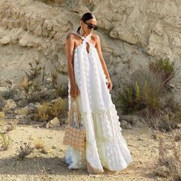 Summer Halter Beach Outfits For Women Sundress Sleeveless Elegant Bohemian Chic Long Dress