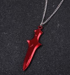 Pendant Necklaces Anime Royal Soul Sword Necklace YOU ASAKURA Same Red Jewellery Men And Women Cosplay Gift Accessories5162646