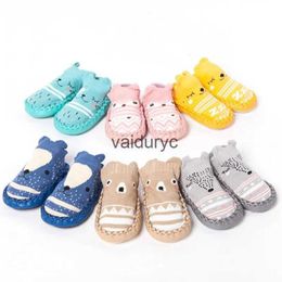 Детские носки младшие детские носки с резиновыми подошвами новорожденные девочки обувь для мальчиков Осенние детские носки для пола против Slip Soft Sole Nole H240508
