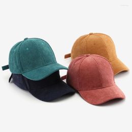 Ball Caps Kpop Unisex Warm Baseball Cap Outdoor Solid Cornice Corduroy Winter Hats For Women Snapback Mens Streetwear Accessories