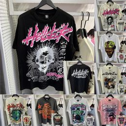 2024 Maglietta Hellstar T-shirt da uomo e da donna Designer manica corta Moda Tees Street Letter Stampa Hip Hop top T-shirt abiti estivi