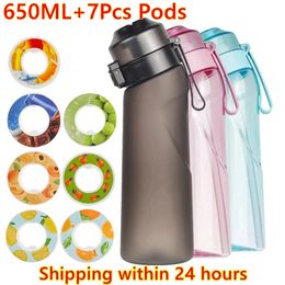 Air Flavoured Water Bottle Scent Up Water Cup Sports Water Bottle For Outdoor Fitness Fashion Water Cup With Straw Flavour Pods 240116