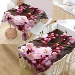 Table Cloth Custom Cherry Blossoms Cover Oxford Waterproof Tablecloth Can Wash The Tablecloths For Kitchen Wedding El Decoration