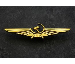 Soviet Union Badge Aeroflot Russian Airlines Brooches USSR Russian Fleet National Aviation Civil Metal Collar Pin 2010094825673