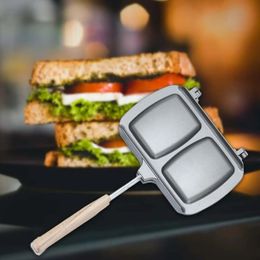 Bread Toast Maker Non Stick Coating Grill Pan Sandes for Indoors and Outdoors Induction Cooker Stove Top Kitchen 240116
