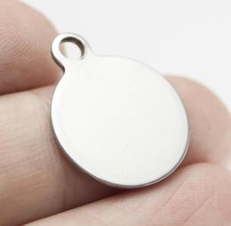 16mm Stainless Steel Stamping Circle Tag Charm For Jewellery Metal Stamping Blanks Round Dog Tags Personalised Whole 200pcs17519644