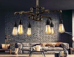Ceiling Lights Water Pipe Loft Style Lamp Edison Pendant Fixtures Vintage Industrial Hanging For Dining Room Bar7571754