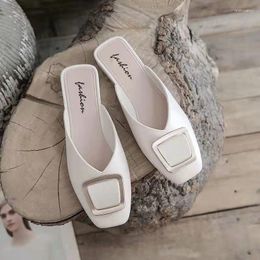 Slippers House White Women's And Ladies Sandals Home Slides Shoes Low Heel Summer 2024 Mules Chic Elegant Shoe Sale Casual Y Eva