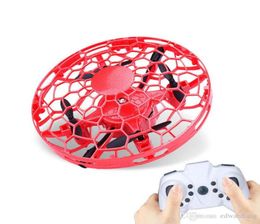 FLX Remote Control UFO Toy Gesture Sensing Interactive Drone Altitude Hold Quadcopter UAV with Colorful LightsXmas Kid Birthda2357262
