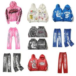 Sweatshirts Designer Hoodie Pullover Bet Graphic Print Pink Red Oversized Hooded Men Women Haruku Gothic Tops Streetpant