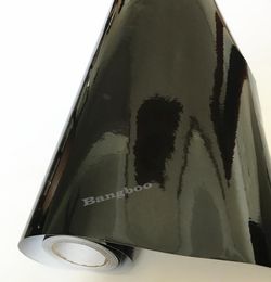 3 layers 152x18m Waterproof Gloss Black Car Vinyl Wrap Glossy Candy Coloured Car Body Vinyl Wrapping Sticker9985009