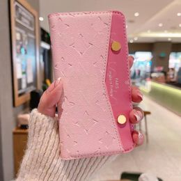 Beautiful Card Wallet iPhone Phone Case 15 14 Pro Max Hi Quality Luxury Card Slot Purse 18 17 16 15pro 14pro 13pro 12pro 13 12 11 Case with Logo Packing Girl Woman