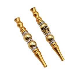 Hookah Mouth Tips Alloy Gold skull mouthpiece For hookah Shisha Personal Collection